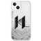 Karl Lagerfeld Liquid Glitter Big KL case for iPhone 14 - silver | Techbox
