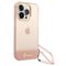 Guess GUHCP14LHGCOHP iPhone 14 Pro 6.1" pink/pink hardcase Translucent Pearl Strap - Apple Cases - Cases - Techbox