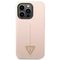 Guess GUHCP14XSLTGP iPhone 14 Pro Max 6.7" pink/pink hardcase Silicone Triangle - Apple Cases - Cases - Techbox