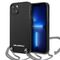 Karl Lagerfeld KLHCP13SPMK iPhone 13 mini 5,4 "hardcase black / black Leather Textured and Chain | Techbox