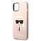 Karl Lagerfeld KLHCP14MSLKHLP iPhone 14 Plus 6.7 "hardcase pink / pink Silicone Karl's Head | Techbox