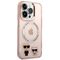 Karl Lagerfeld KLHMP14LHKCP iPhone 14 Pro 6.1" hardcase pink/pink Karl &amp; Choupette Aluminum Magsafe - Apple Cases - Cases - Techbox