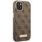 Guess GUHMP14MU4GPRW iPhone 14 Plus 6,7" brÄ…zowy/brown hard case 4G Logo Plate MagSafe - Apple Cases - Cases - Techbox
