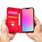 Magnet Card Case case for Samsung Galaxy S23+ flip cover wallet stand red - Samsung Cases - Cases - Techbox