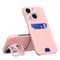 Leather Stand Case for iPhone 14 Plus Card Wallet Cover with Stand Pink | Techbox