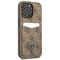 Guess 4G Triangle Logo Cardslot Case for iPhone 13 Pro / 13 - Brown - Apple Cases - Cases - Techbox
