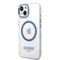 Guess Metal Outline MagSafe case for iPhone 14 Plus - blue | Techbox