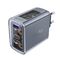 Acefast charger GaN 65W 3 ports (1xUSB, 2xUSB C) gray (A45) - Travel Chargers - Smartphone Chargers - Techbox
