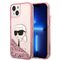 Karl Lagerfeld Glitter Karl's Head case for iPhone 14 Plus - pink - Apple Cases - Cases - Techbox