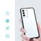 Clear 3in1 case for Samsung Galaxy S23+ silicone cover with frame black | Techbox