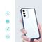 Clear 3in1 case for Samsung Galaxy S23+ silicone cover with frame blue - Samsung Cases - Cases - Techbox