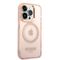Guess GUHMP14LHTCMP iPhone 14 Pro 6.1" pink/pink hard case Gold Outline Translucent MagSafe | Techbox