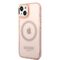 Guess GUHMP14MHTCMP iPhone 14 Plus 6.7" pink/pink hard case Gold Outline Translucent MagSafe | Techbox