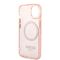 Guess GUHMP14MHTCMP iPhone 14 Plus 6.7" pink/pink hard case Gold Outline Translucent MagSafe | Techbox