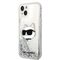 Karl Lagerfeld KLHCP14MLNHCCS iPhone 14 Plus 6.7" silver/silver hardcase Glitter Choupette Head - Apple Cases - Cases - Techbox
