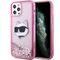 Karl Lagerfeld KLHCP12MLNCHCP iPhone 12/ 12 Pro 6.1" pink/pink hardcase Glitter Choupette Head | Techbox