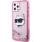 Karl Lagerfeld KLHCP12MLNCHCP iPhone 12/ 12 Pro 6.1" pink/pink hardcase Glitter Choupette Head | Techbox
