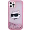 Karl Lagerfeld KLHCP12MLNCHCP iPhone 12/ 12 Pro 6.1" pink/pink hardcase Glitter Choupette Head | Techbox