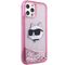 Karl Lagerfeld KLHCP12MLNCHCP iPhone 12/ 12 Pro 6.1" pink/pink hardcase Glitter Choupette Head | Techbox