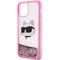 Karl Lagerfeld KLHCP12MLNCHCP iPhone 12/ 12 Pro 6.1" pink/pink hardcase Glitter Choupette Head | Techbox