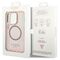 Guess GUHMP14XHTCMP iPhone 14 Pro Max 6.7" pink/pink hard case Gold Outline Translucent MagSafe | Techbox