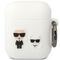Karl Lagerfeld KLACA2SILKCW AirPods 1/2 cover white/white Silicone Karl &amp; Choupette - Smartphone Accessories - Cables & Accessories - Techbox