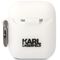 Karl Lagerfeld KLACA2SILKCW AirPods 1/2 cover white/white Silicone Karl &amp; Choupette - Smartphone Accessories - Cables & Accessories - Techbox