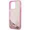 Guess GUHCP14XLC4PSGP iPhone 14 Pro Max 6.7" pink/pink hardcase Liquid Glitter 4G Transculent - Apple Cases - Cases - Techbox