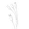USB cable - USB C / micro USB / Lightning 480Mb/s 6A 1.2m - white | Techbox
