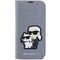 Karl Lagerfeld KLBKP14XSANKCPG iPhone 14 Pro Max 6.7" bookcase silver/silver Saffiano Karl &amp; Choupette | Techbox