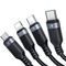 Joyroom Multi-Use Series S-A18 4in1 USB-A - USB-C / USB-C / Lightning / micro USB cable 1.2m - black | Techbox