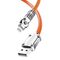 Dudao L24AL USB-A - Lightning angled cable with 180° rotation 30W 1m - orange | Techbox