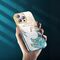 Luxury iPhone 14 Case with Kingxbar Phoenix Crystals - Gold and Blue | Techbox