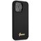 Guess GUHCP13XLSLMGBK iPhone 13 Pro Max 6.7" black/black hardcase Silicone Script Gold Logo | Techbox