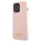 Guess GUHCP13XLSLMGLP iPhone 13 Pro Max 6.7" light pink/light pink hardcase Silicone Script Gold Logo | Techbox