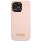 Guess GUHCP13XLSLMGLP iPhone 13 Pro Max 6.7" light pink/light pink hardcase Silicone Script Gold Logo | Techbox