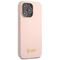 Guess GUHCP13XLSLMGLP iPhone 13 Pro Max 6.7" light pink/light pink hardcase Silicone Script Gold Logo | Techbox