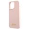 Guess GUHCP13XLSLMGLP iPhone 13 Pro Max 6.7" light pink/light pink hardcase Silicone Script Gold Logo | Techbox