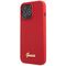 Guess GUHCP13XLSLMGRE iPhone 13 Pro Max 6.7" red/burgundy hard case Silicone Vintage Gold Logo - Apple Cases - Cases - Techbox