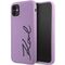 Karl Lagerfeld KLHCN61SKSVGU iPhone 11 / Xr 6.1" purple/purple hardcase Silicone Signature | Techbox