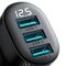 Joyroom JR-CCD03 3.4A car charger with 3x USB-A display - black | Techbox