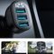 Joyroom JR-CCD03 3.4A car charger with 3x USB-A display - black | Techbox