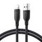 Joyroom Multi-Color Series SA34-AL3 USB-A / Lightning 3A Cable 1m - Black - Cables & Adapters - Cables & Accessories - Techbox
