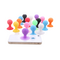Phone holder with a round head - red | Techbox