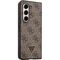 Guess Leather 4G Triangle Strass case for Samsung Galaxy Z Fold 5 - brown - Samsung Cases - Cases - Techbox