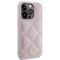 Guess Quilted Metal Logo case for iPhone 15 Pro - pink | Techbox