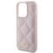 Guess Quilted Metal Logo case for iPhone 15 Pro - pink | Techbox