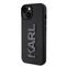 Karl Lagerfeld 3D Rubber Glitter Logo case for iPhone 15 - black | Techbox