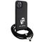 Karl Lagerfeld Crossbody Saffiano Metal Pin Karl &amp; Choupette case for iPhone 15 Plus - black | Techbox