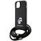 Karl Lagerfeld Crossbody Saffiano Metal Pin Karl &amp; Choupette case for iPhone 15 Plus - black | Techbox